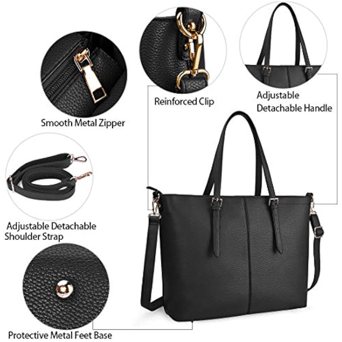 Women's 15.6 Inch Laptop Tote Bag – Leather Business Handbag