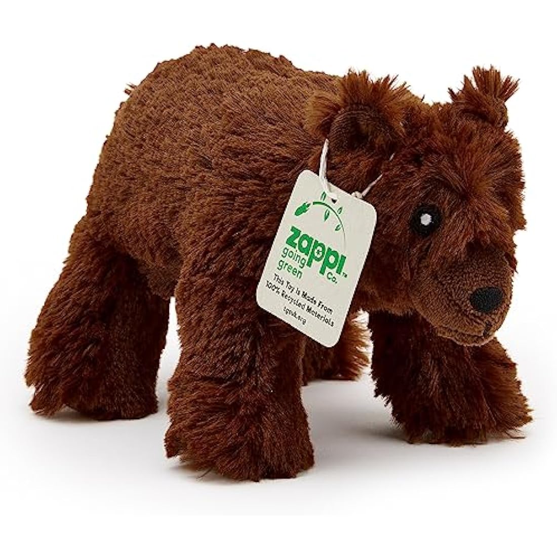 Zappi Co Grizzly Bear Plush Toy – 21cm Recycled Eco-Friendly Soft Toy