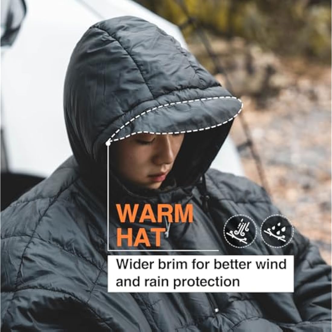 OneTigris Wearable Camping Blanket Poncho | 3M Thinsulate Insulation
