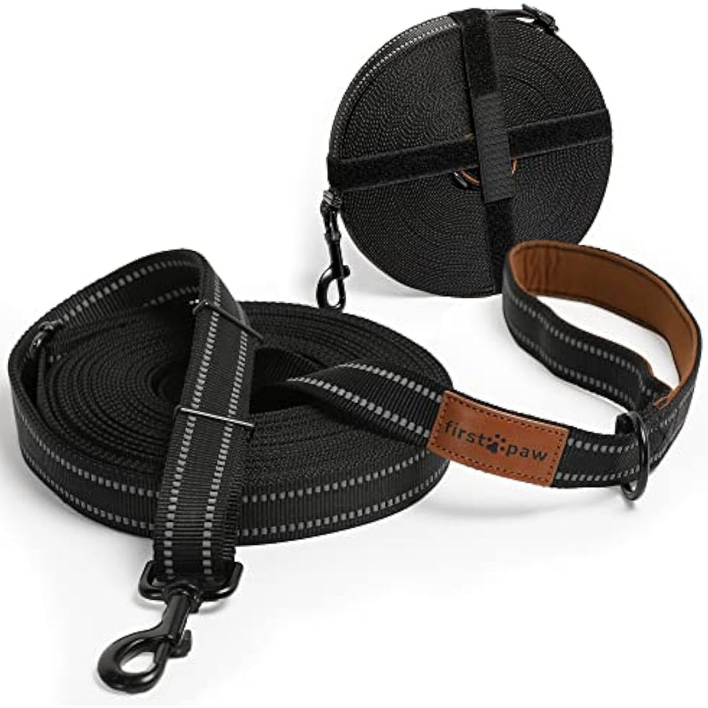 FIRSTPAW Dog Training Lead – 10m Durable Long Line with Padded Handle