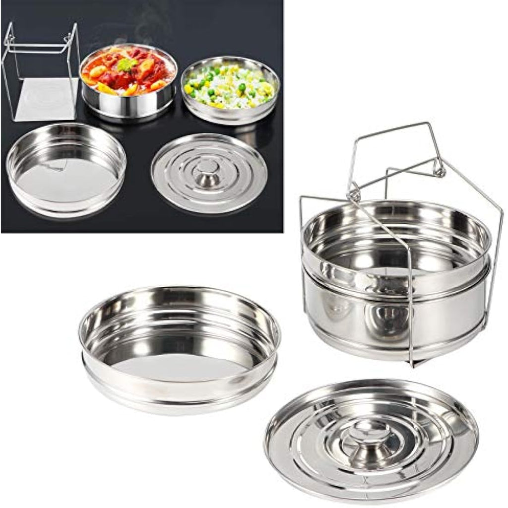 Ladieshow 3 Tier Stainless Steel Stackable Steamer Insert for Pressure Cooker