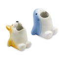Jolof Store Animal Toothbrush Holder - 2-Pack Resin Dog & Shark Stand