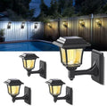 LeiDrail Solar Fence Lights – 4 Pack Waterproof Edison Bulb Outdoor Wall Decor