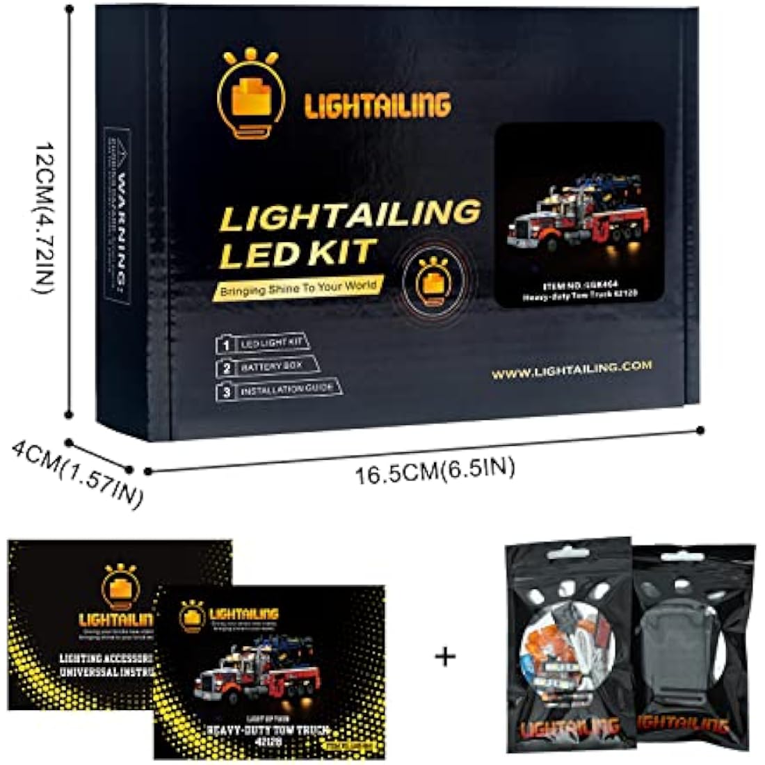 Lightailing LED Lighting Kit for Lego Technic Heavy-Duty Tow Truck 42128