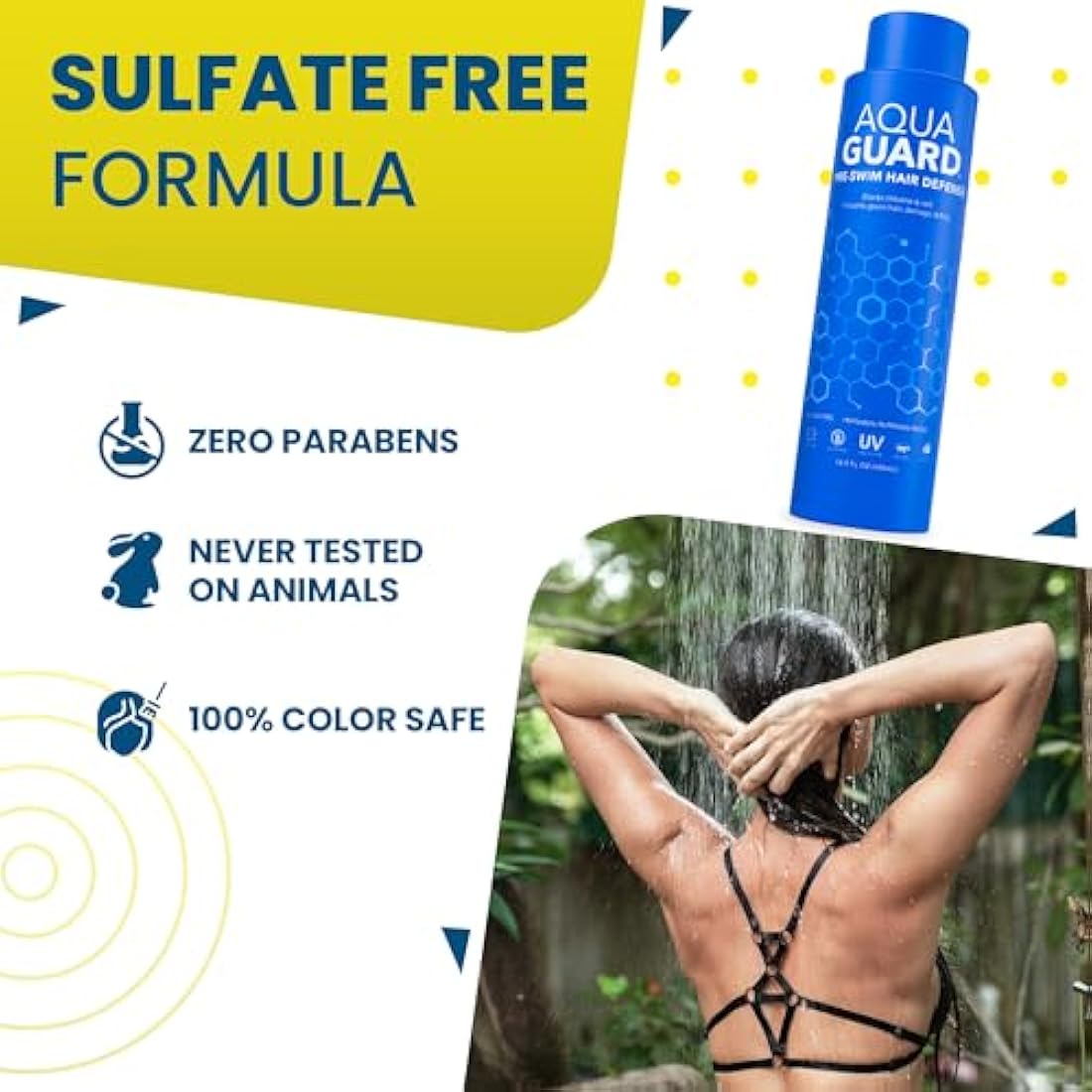 Jolof Store AquaGuard Pre-Swim Hair Defense – Chlorine Protection, 16.9 oz