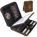 ENHANCE RPG Organizer Case – Dragon Brown DnD Binder with Foam Tray