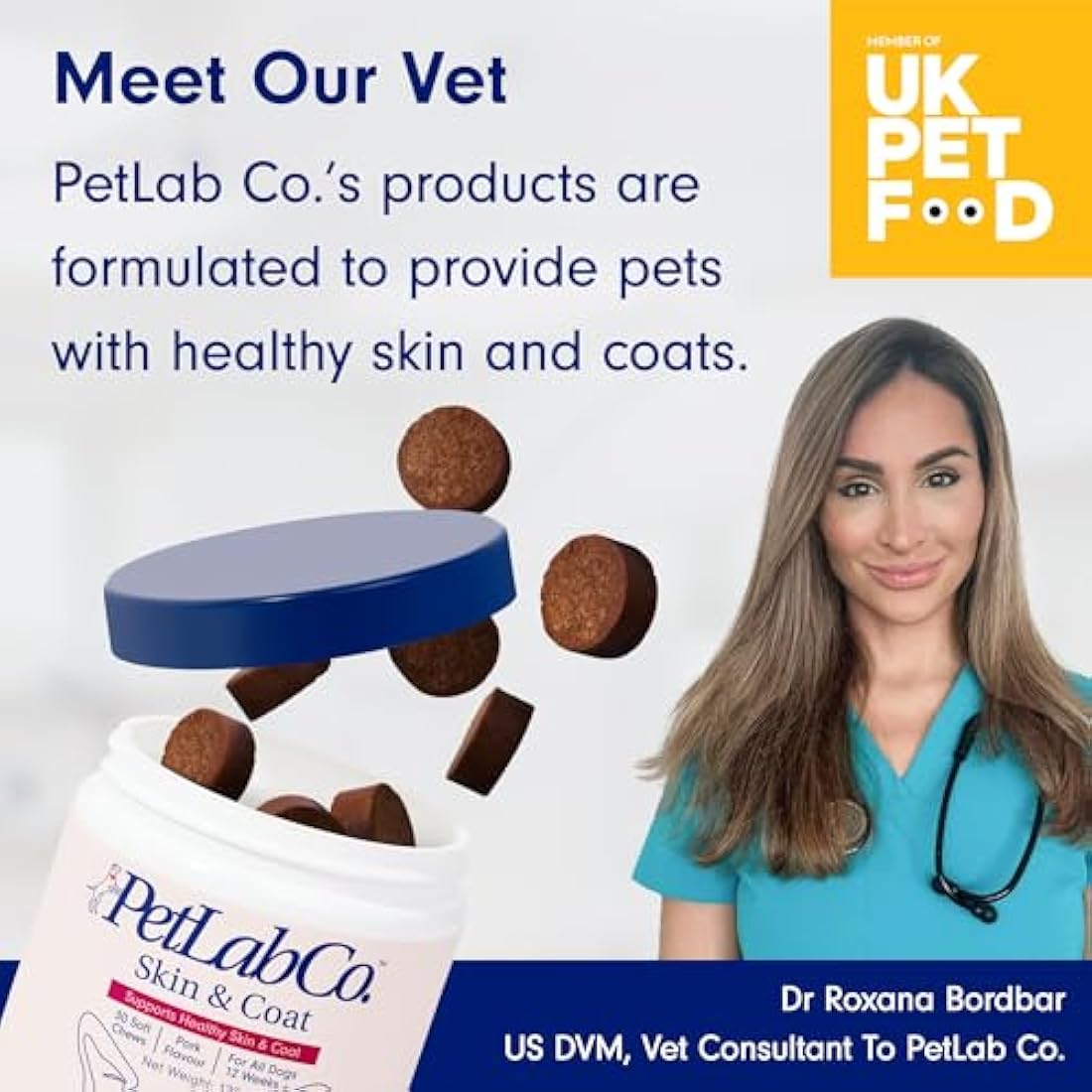 PetLab Co. Skin & Coat Dog Supplements – Salmon Oil & Turmeric Chews