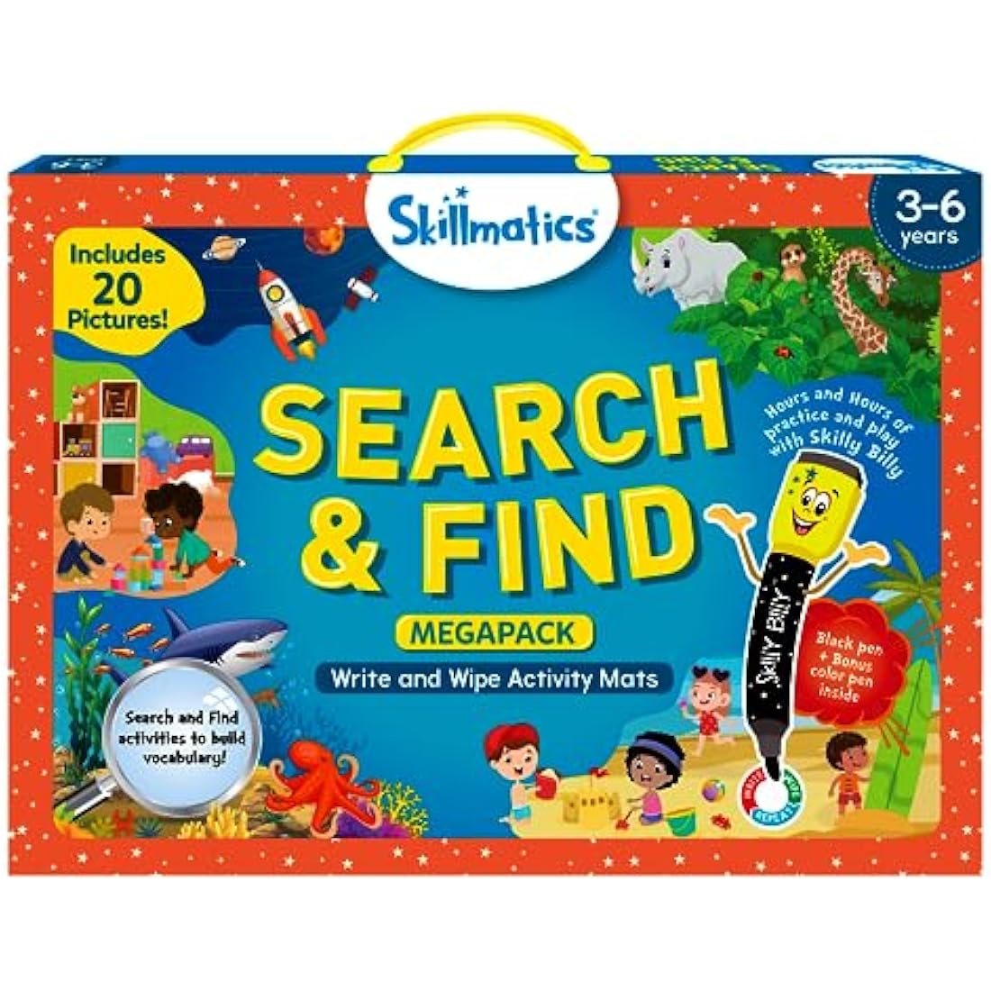Skillmatics Search and Find Megapack | Reusable Preschool Activity Mats