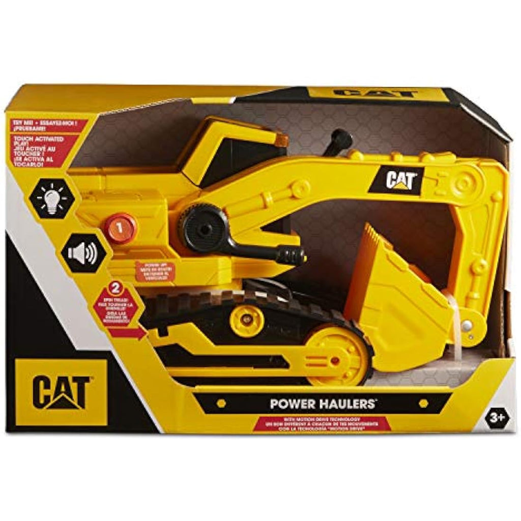 CAT Power Haulers Excavator – Yellow Construction Toy with Lights & Sounds