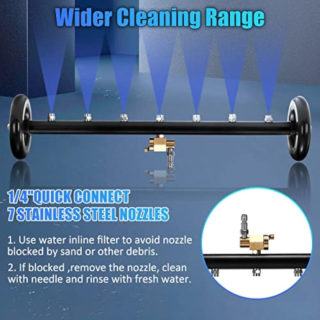 24" Dual-Function Undercarriage Cleaner & Water Broom – 4000 PSI
