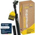 BikePeak Suspension Seatpost - 350mm Adjustable Shock Absorber with 4 Springs