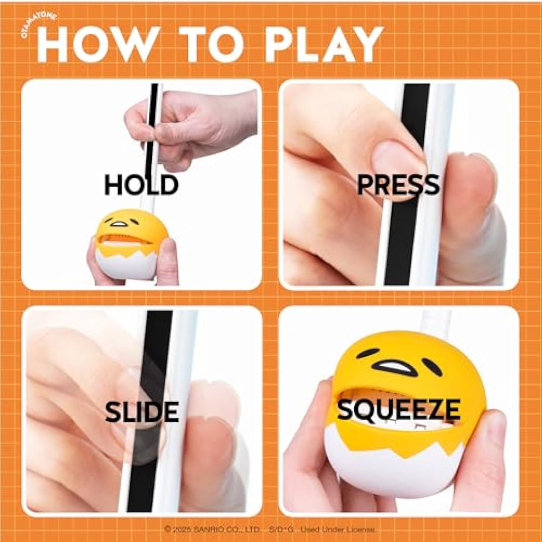Otamatone Sanrio Gudetama Edition – Portable Electronic Musical Toy