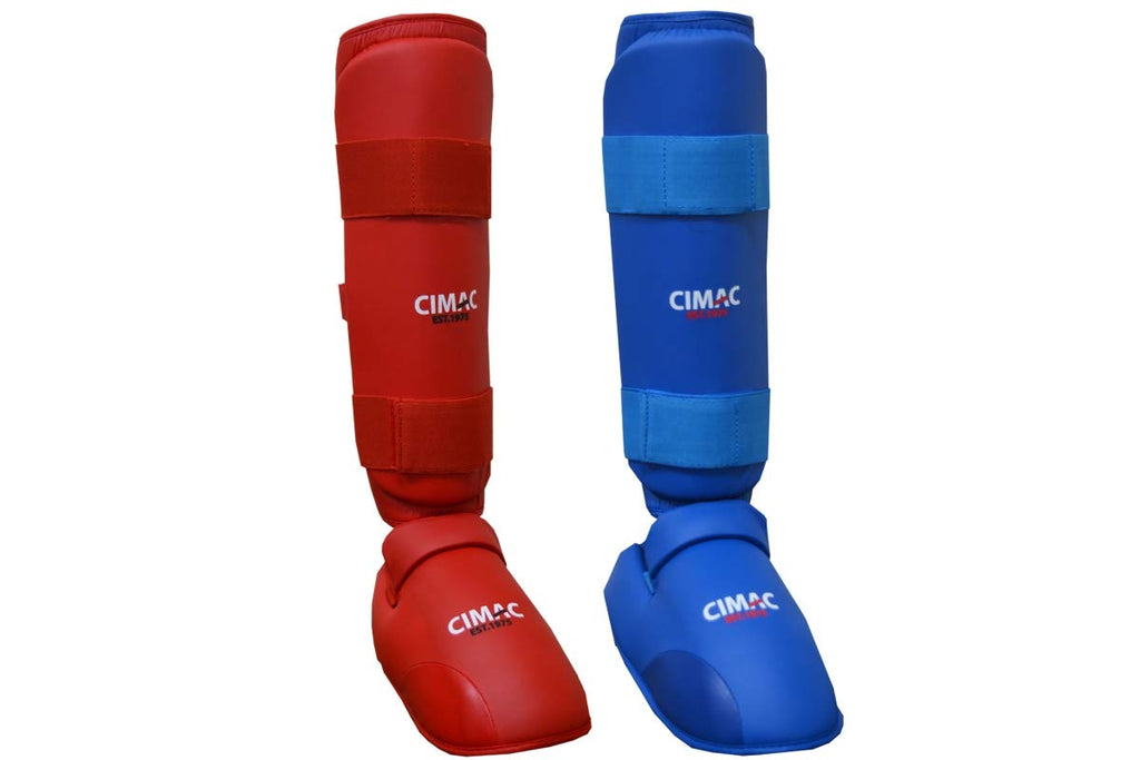 Cimac Karate Shin and Foot Protector – WKF Style Removable Instep Pads