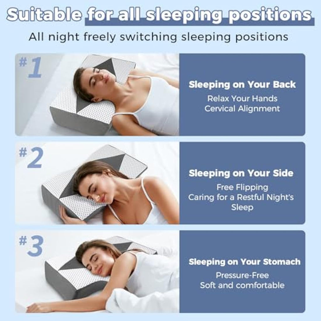 Hydomi Memory Foam Cervical Pillow | Orthopedic Neck Support