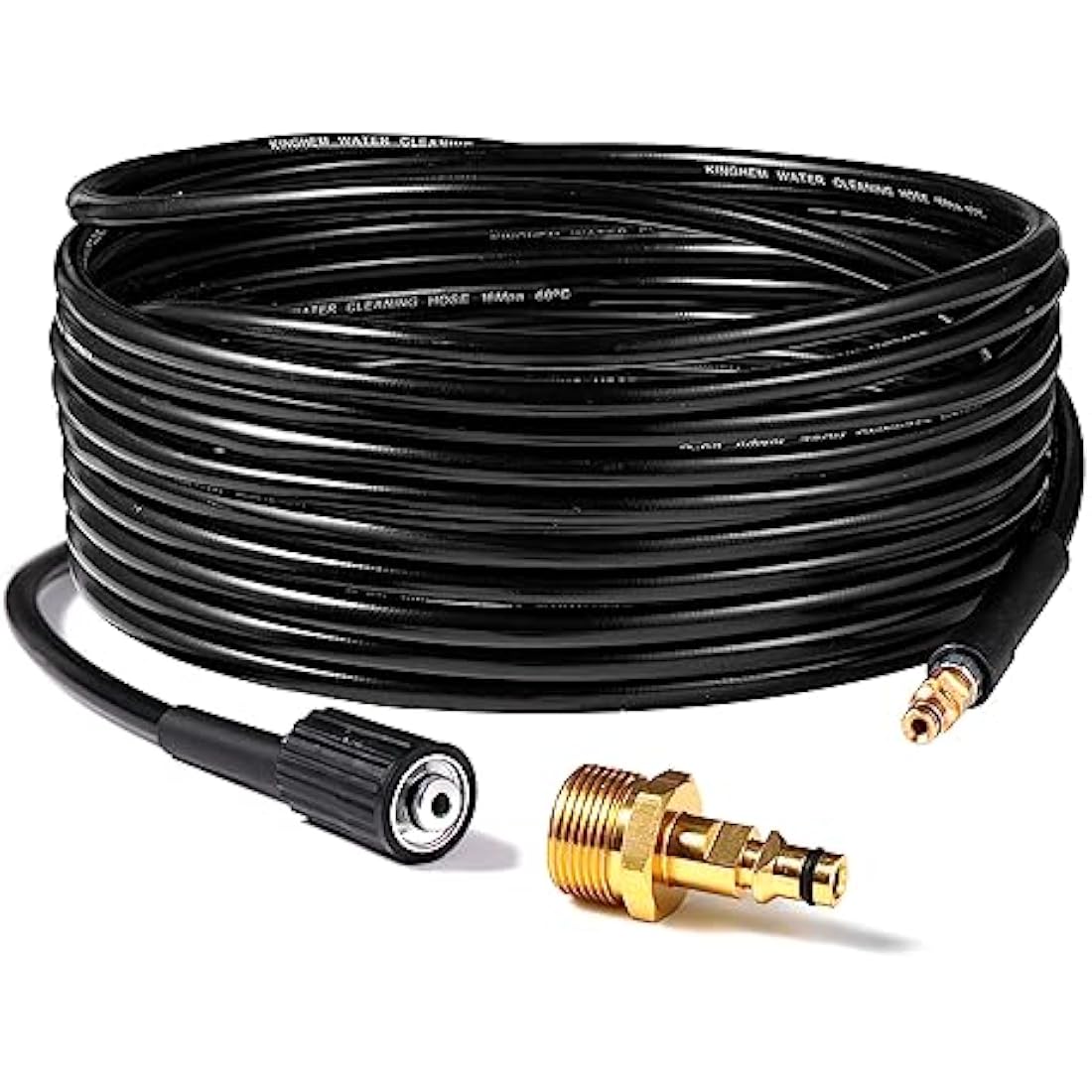 YUET 15M High Pressure Washer Hose for Karcher K2-K7 | M22 & C-Clip