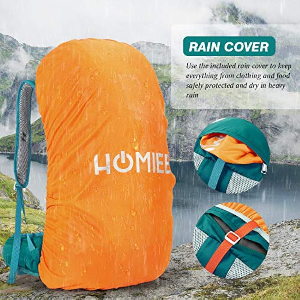 HOMIEE 50L Hiking Backpack – Waterproof Lightweight Trekking Rucksack