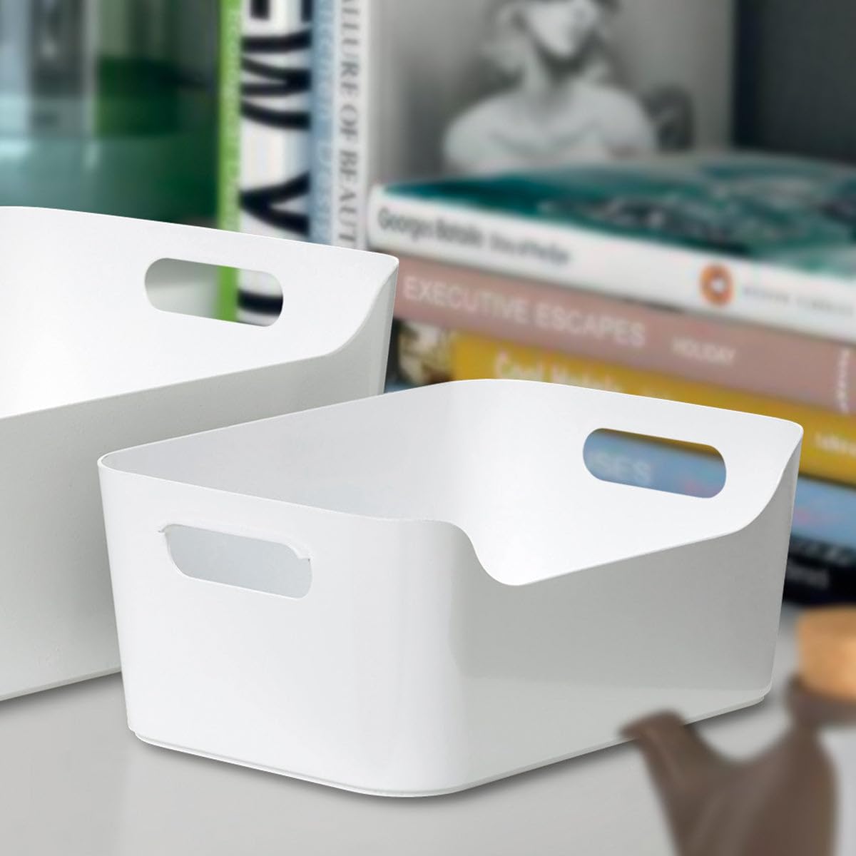 TATAY Storage Basket Integrated Carry Handles Minimalist Design - image 4