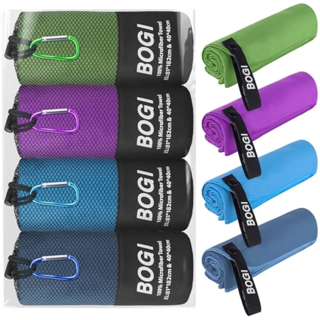 BOGI Microfibre Quick Dry Travel Towel – Ultra Absorbent Gym & Beach Towel
