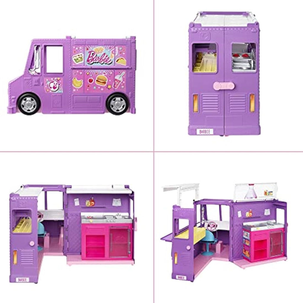 Barbie Fresh 'n' Fun Food Truck Playset with 30+ Realistic Accessories