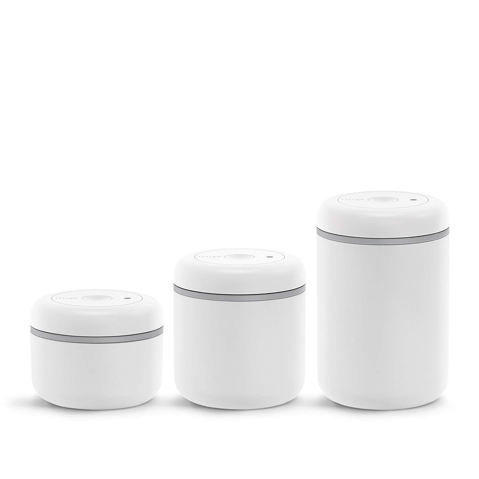 Fellow Atmos Vacuum Coffee Canister – Airtight Matte White, 0.4L
