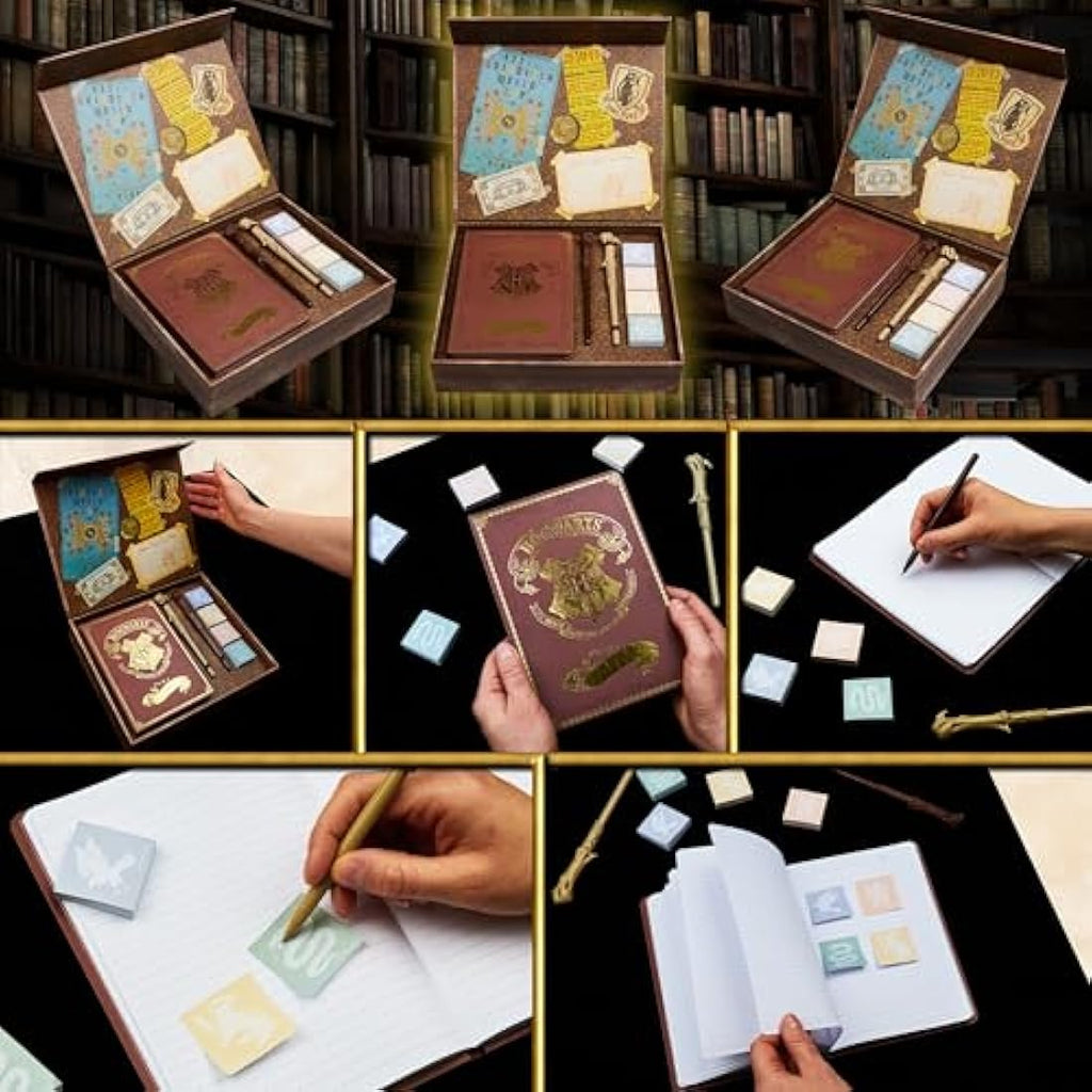 Harry Potter Stationery Gift Set – Hogwarts Keepsake Box with Wand Pens