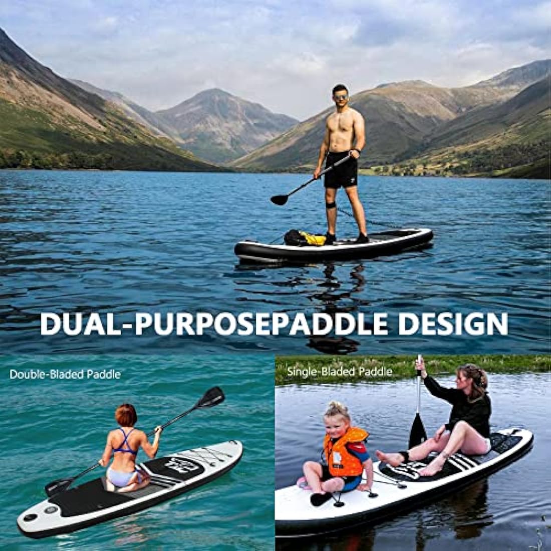 TigerxBang Inflatable Stand Up Paddle Board with Kayak Seat – 320cm ISUP