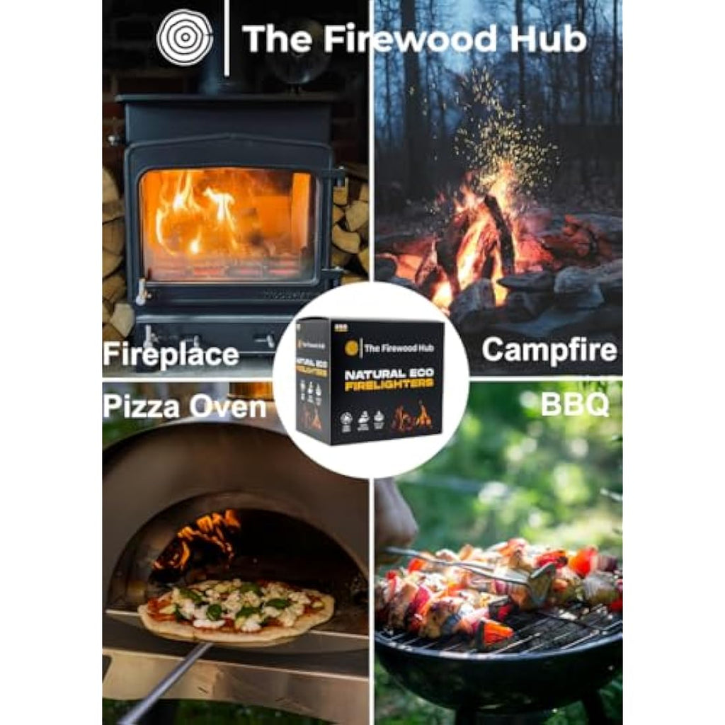 Natural Firelighters – 288 Pack Eco Wood & Wax Fire Lighters