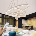 Jolof Store Modern 3-Ring LED Pendant Light | Dimmable White Chandelier