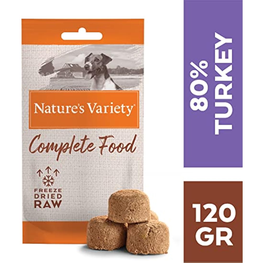 Nature's Variety Turkey Freeze-Dried Dog Food for Small Breeds – 7 x 120g