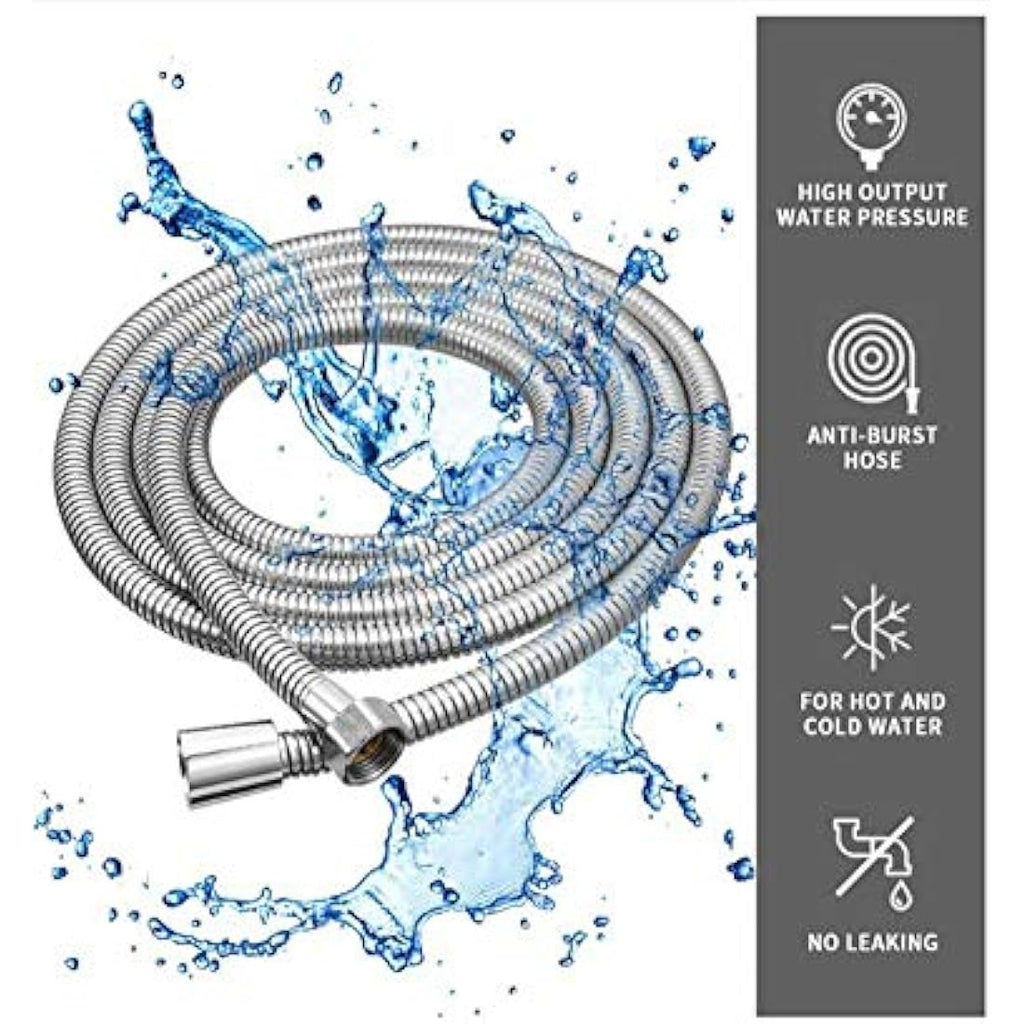 Stainless Steel Shower Hose – 300cm Extra Long Anti-Kink