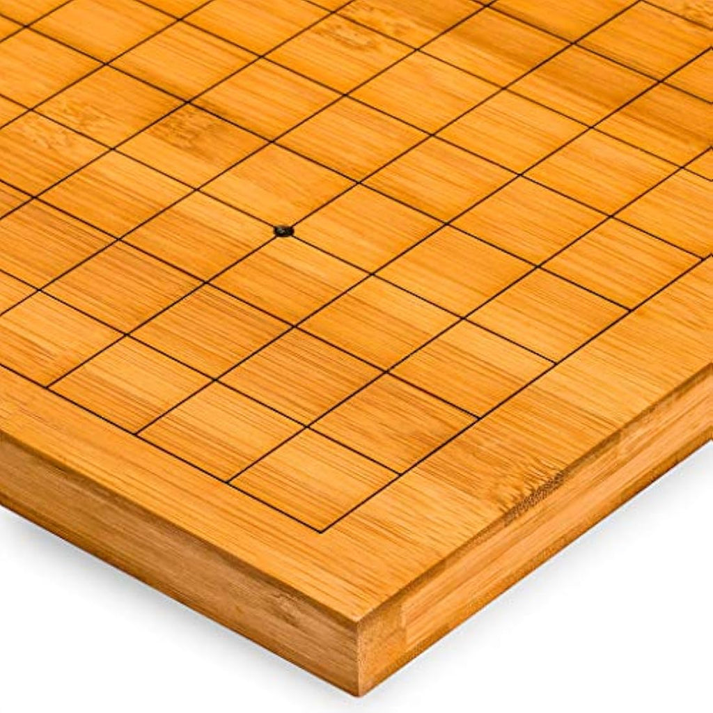 Bamboo Go Game Set - 19x19 Reversible Board & Melamine Stones