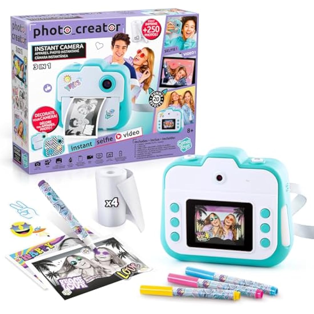 Studio Creator Kids Instant Digital Camera with Printer & 4GB SD Card