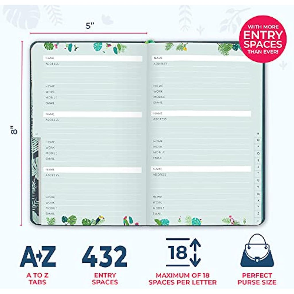 Boxclever Press Tabbed Address Book - Hardcover Contact Organizer, 432 Spaces