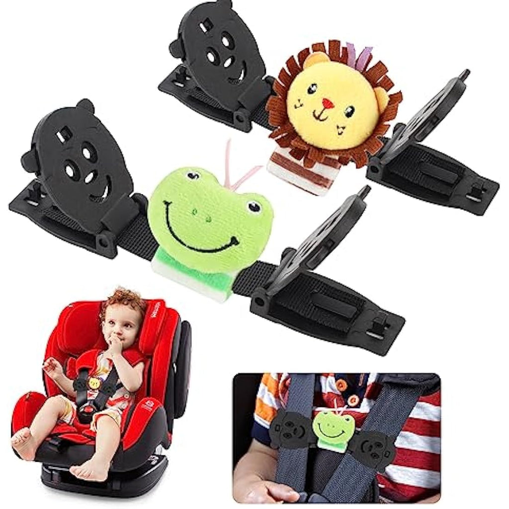 QOPAHI Anti Escape Car Seat Strap - 2 Pack Monkey Baby Safety Chest Clip