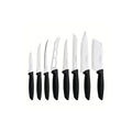 Tramontina 8-Piece Stainless Steel Kitchen Knife Set with Black Handles
