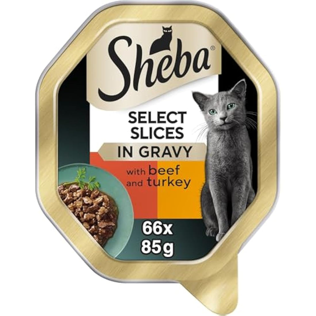 Sheba Select Slices Beef in Gravy Wet Cat Food - 22 x 85g Multipack