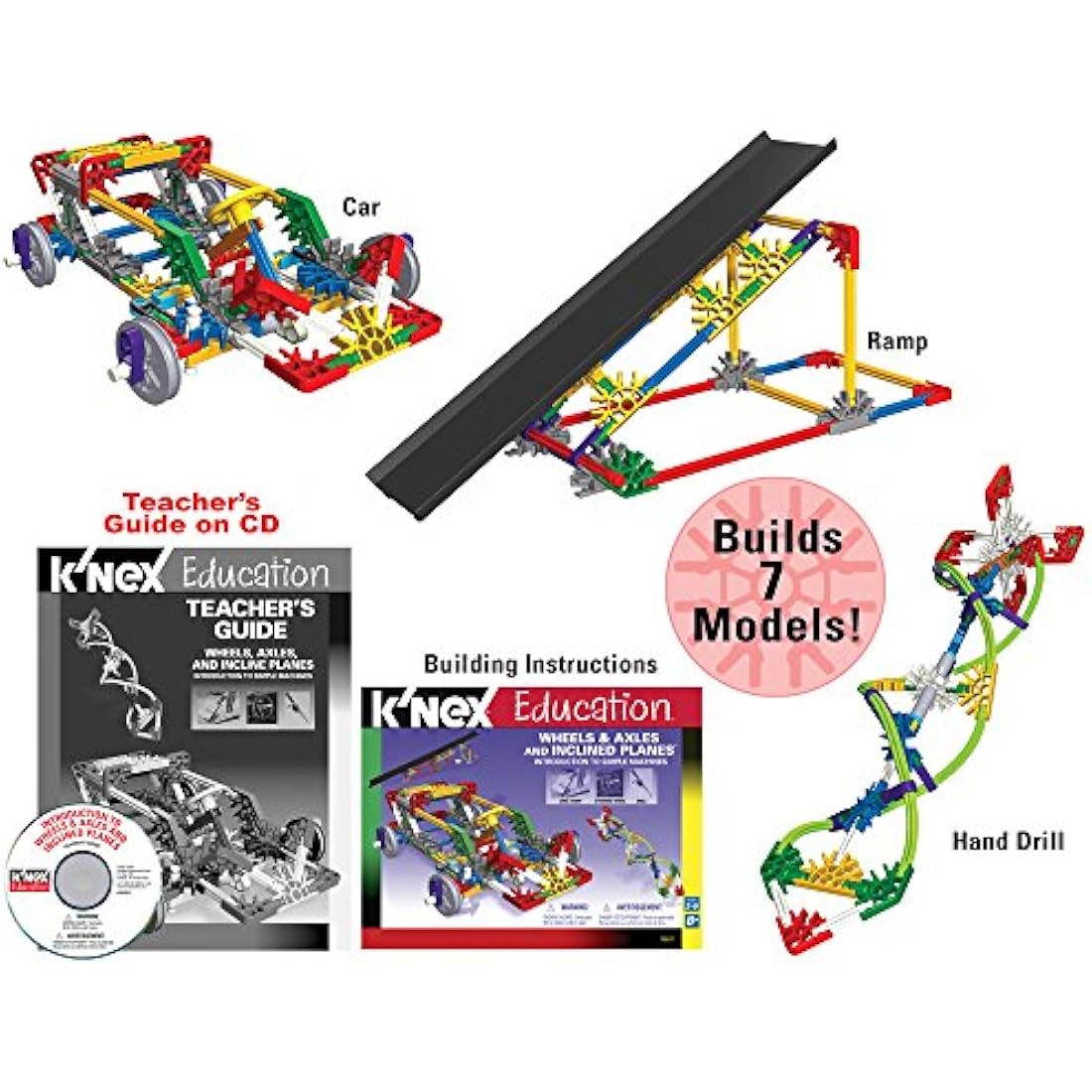 K'NEX Intro to Simple Machines: Wheels & Inclined Planes STEM Kit