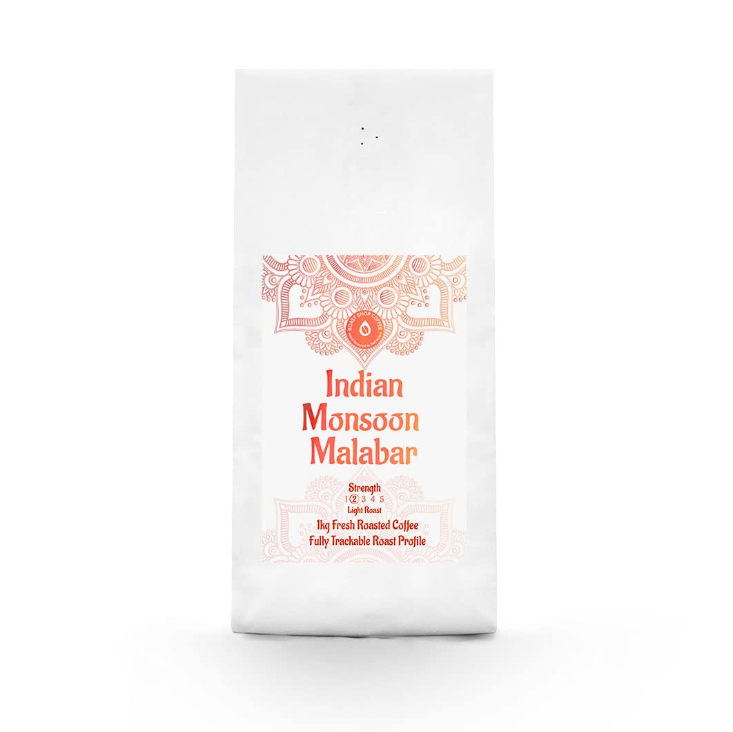 Indian Monsoon Malabar Arabica Coffee Beans, Light Roast – 1kg