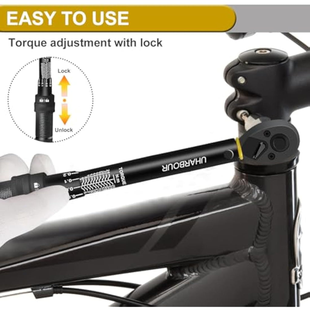 Uharbour 1/4" Bike Torque Wrench – 3-25 Nm High Precision Tool