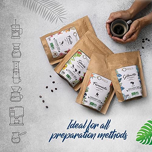 Organic Arabica Whole Coffee Beans - 1kg Latin America Set