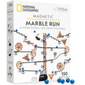 National Geographic Magnetic Marble Run – 150-Piece STEM Building Set