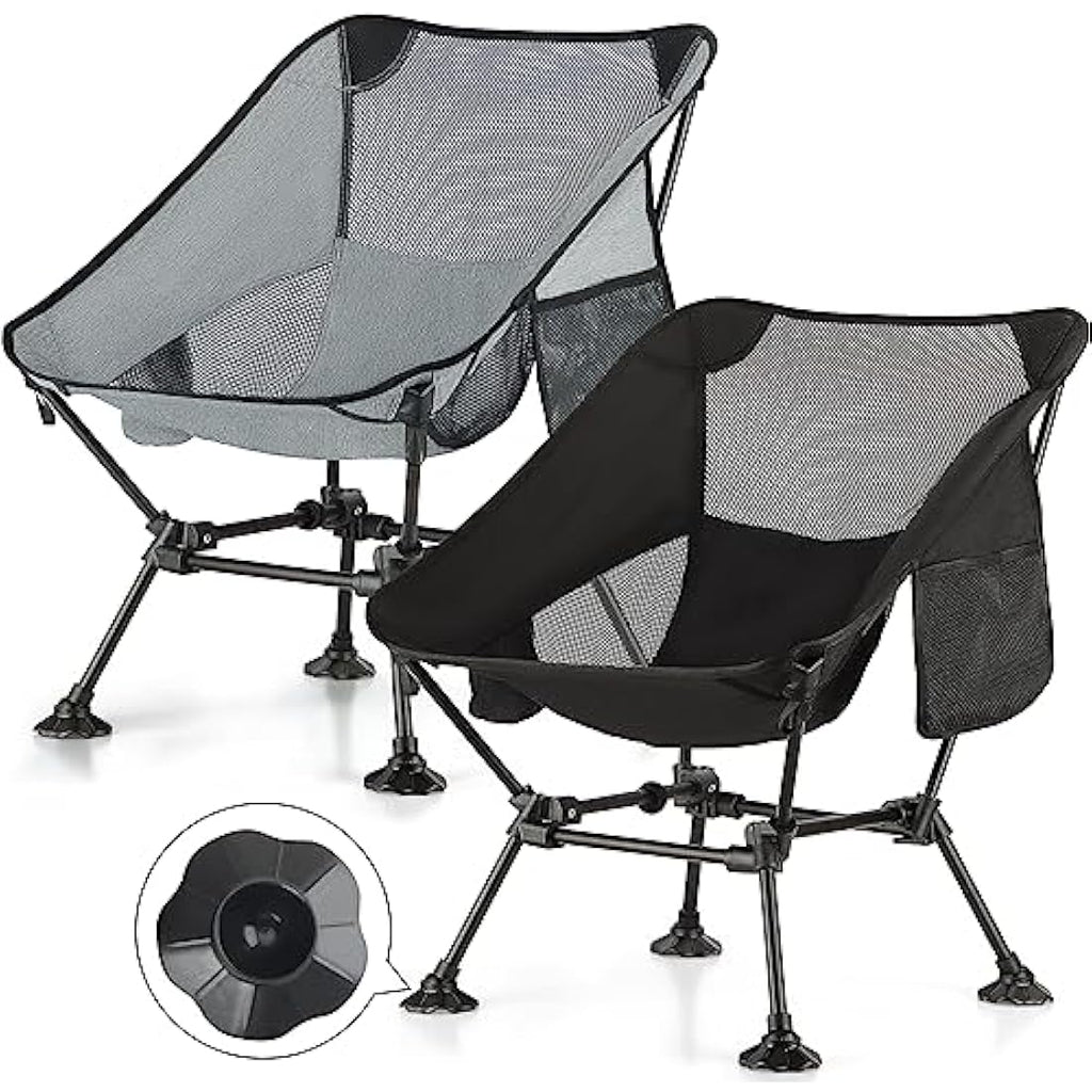 TEIVUL Lightweight Folding Camping Chairs – Portable 7075 Aluminum Seat