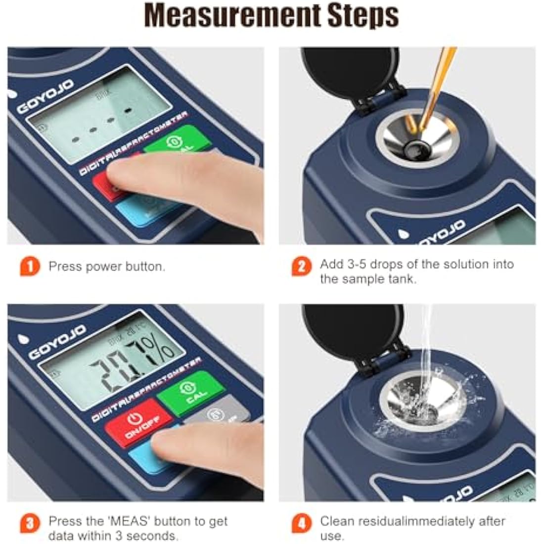 Digital Brix Refractometer | 0-55% Sugar Meter with ATC