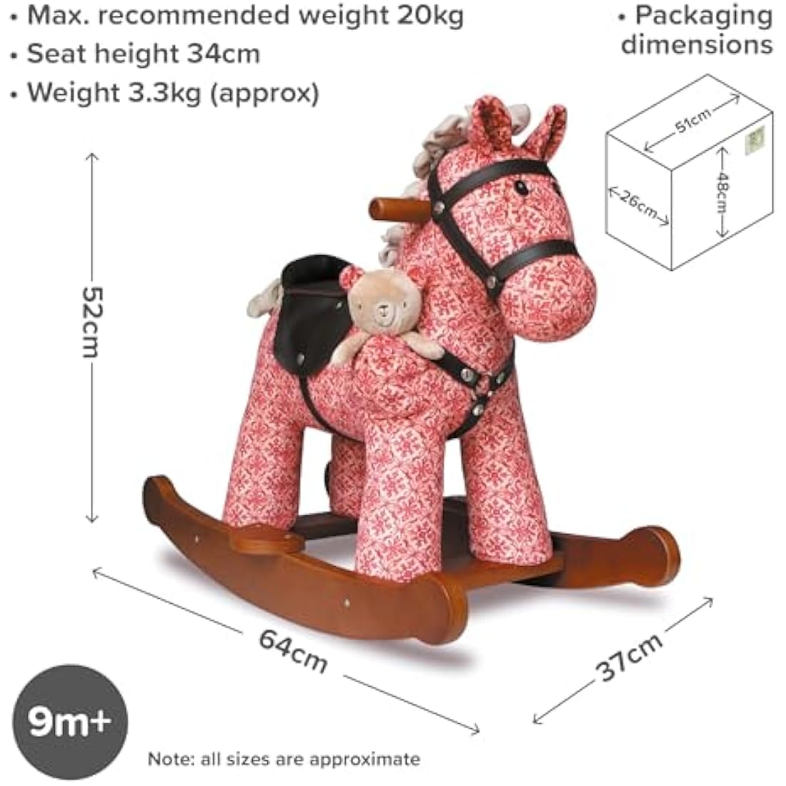 Little Bird Told Me Cooper & Beau Rocking Horse – Plush Wooden Rocker