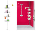 Iso Trade Telescopic Shower Corner Shelf - 4 Tiers, 230-292cm Height