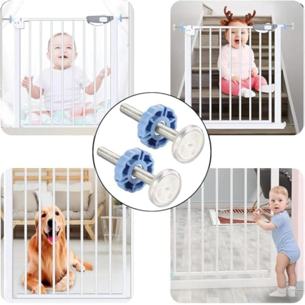 M10 Baby Gate Spindle Rods – 4 Pack Pressure Mount Bolts, Blue