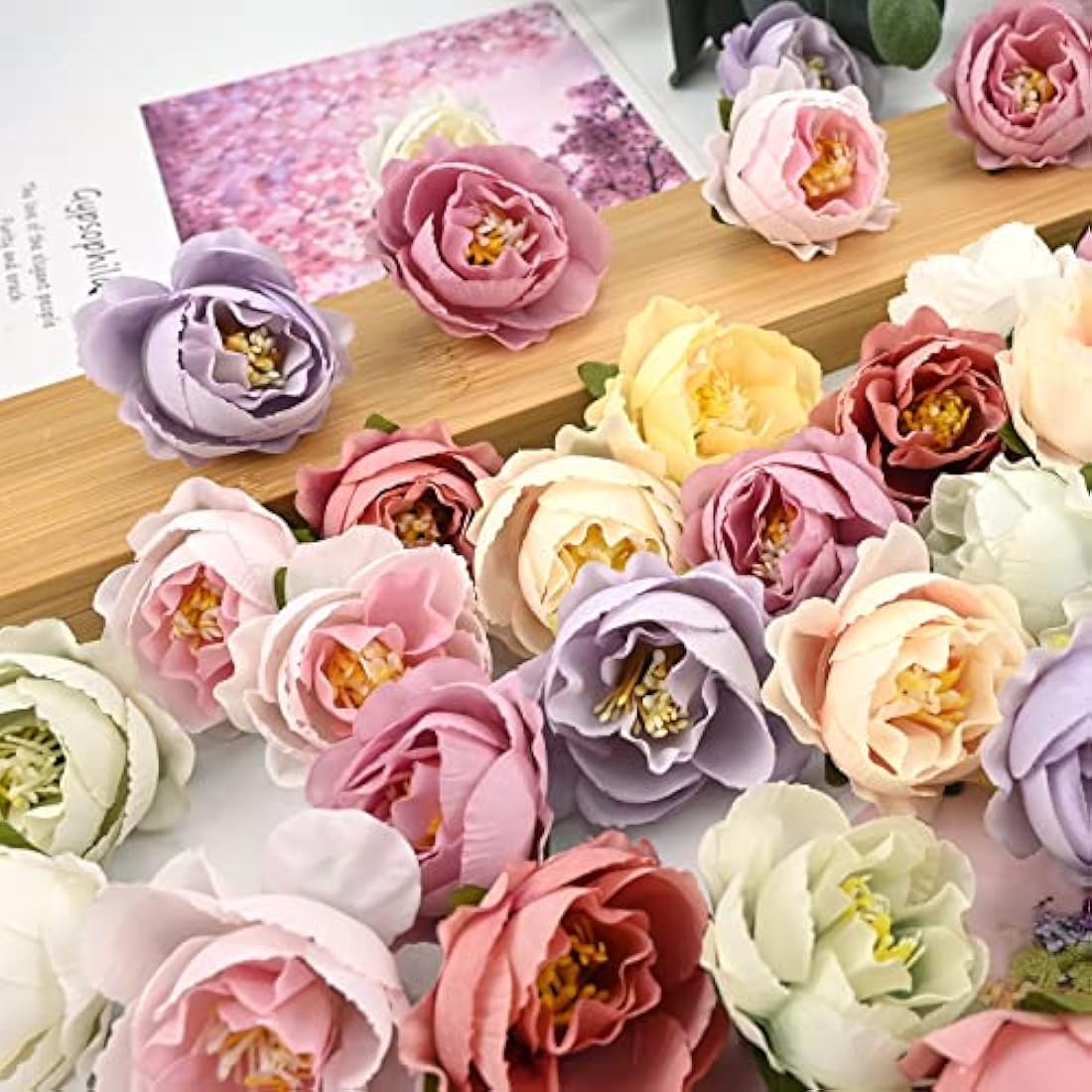 Jolof Store 50Pcs Artificial Silk Rose Flower Heads for DIY Crafts – 4cm