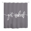 Jolof Store Get Naked Grey Shower Curtain – Waterproof Fabric, 180x180cm