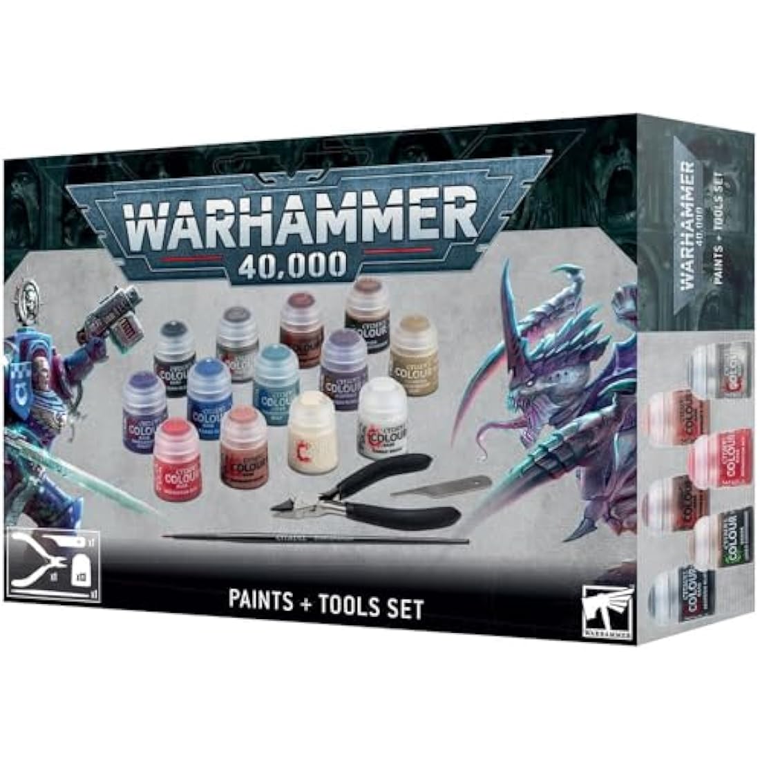 Warhammer 40,000 Paints + Tools Set – Citadel Miniature Hobby Kit