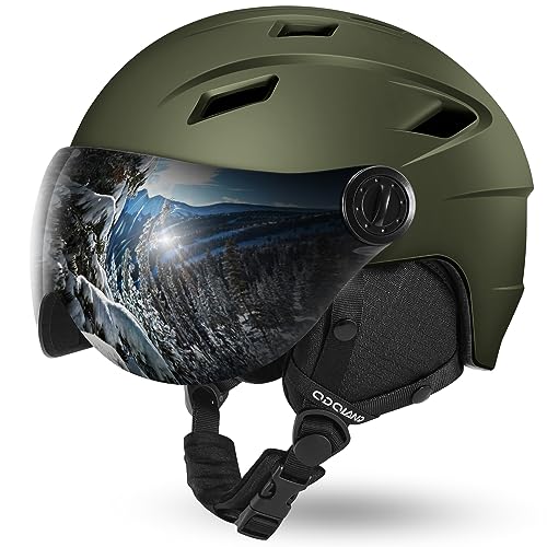 Odoland Ski Helmet with VLT 18% Visor – Adjustable Snowboard Helmet